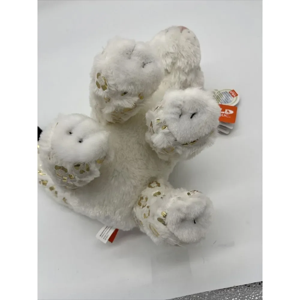 Wild Republic Foilkins‎ White Snow Leopard Gold Spots Plush Stuffed Animal 18